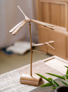 Balanced bamboo dragonfly
