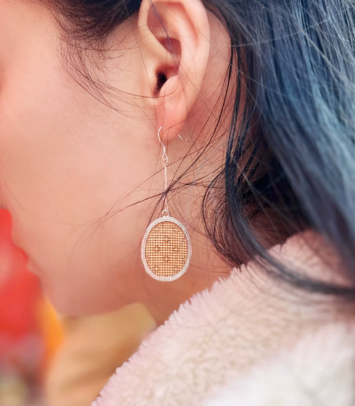 Artisan Bamboo Statement Earrings