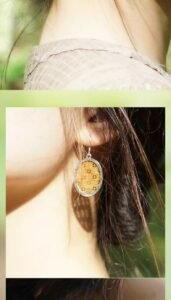 artisan bamboo statement earrings