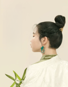 red bamboo knot earrings | handmade chinese style jewelry