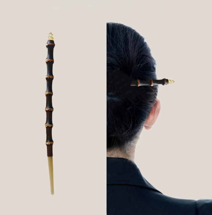 Elegant and Versatile Hair Accessory with Natural Variations and Sculptural Design
