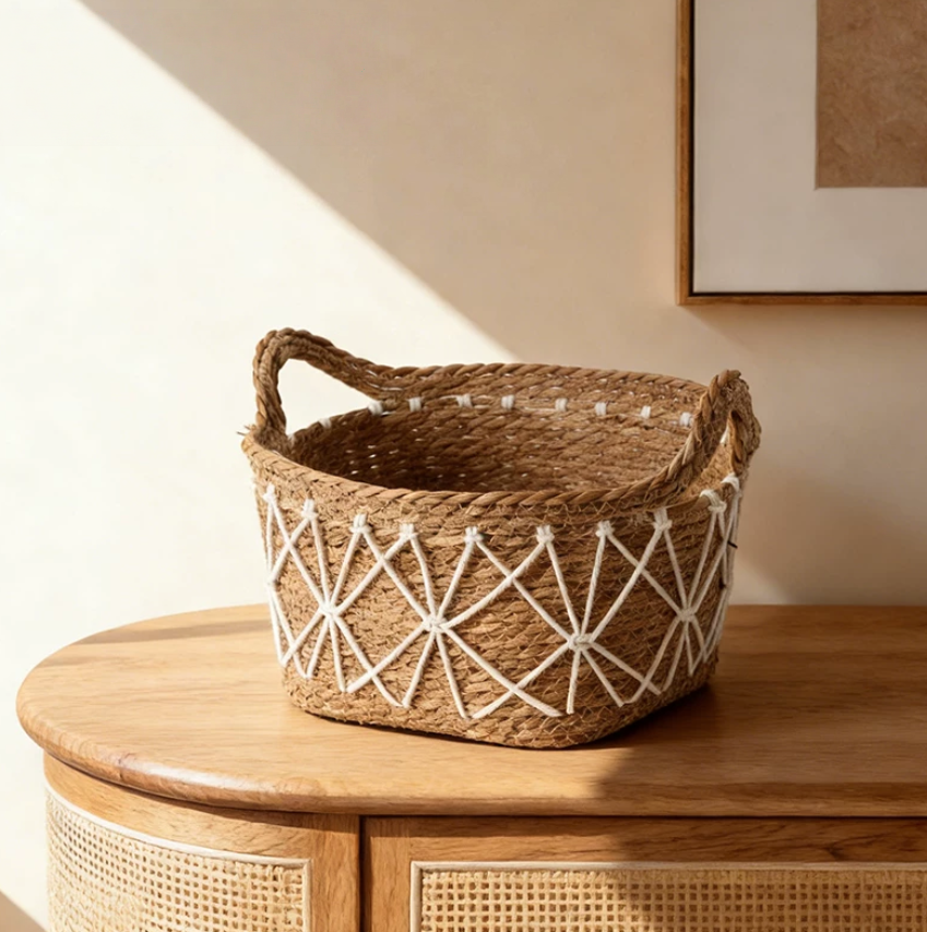 Natural Texture and Functional Storage for Modern Living Spaces