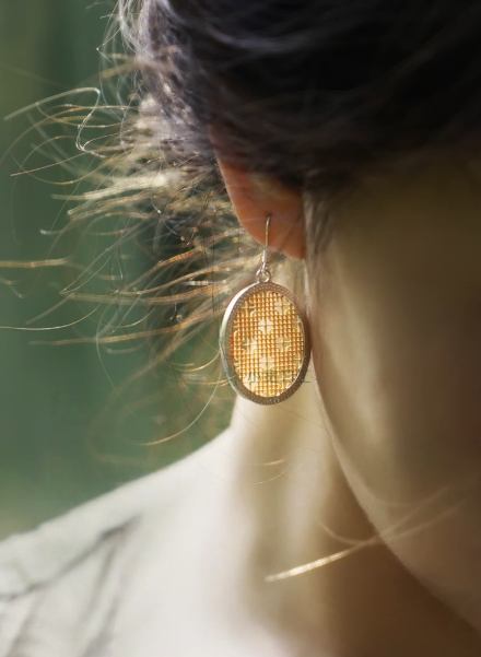 Suzhou Garden Window Bamboo Earrings