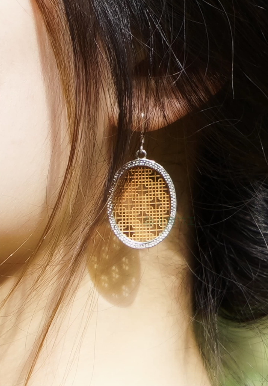 Suzhou Garden Window Bamboo Earrings