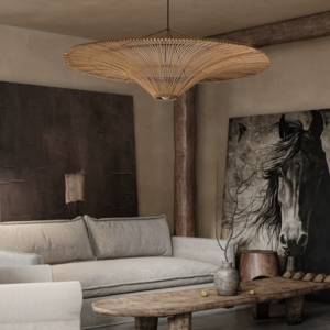 wabi sabi rattan ceiling light | handmade woven pendant lamp | 50–150cm natural bamboo & rattan chandelier for living room bedroom tea house hotel