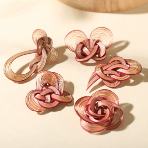 Traditional Bamboo Weaving Brooch – Handmade Artisan Jewelry Pin for Women