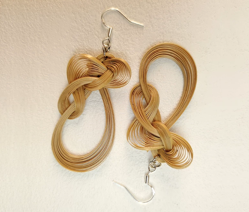 Handwoven Bamboo Earrings – Traditional Artisan Jewelry Inspired by Nature