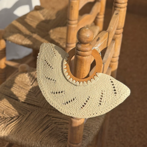 Natural Handwoven Bamboo Fan | Artisan Woven Tassel Fan for Boho Decor & Summer Style