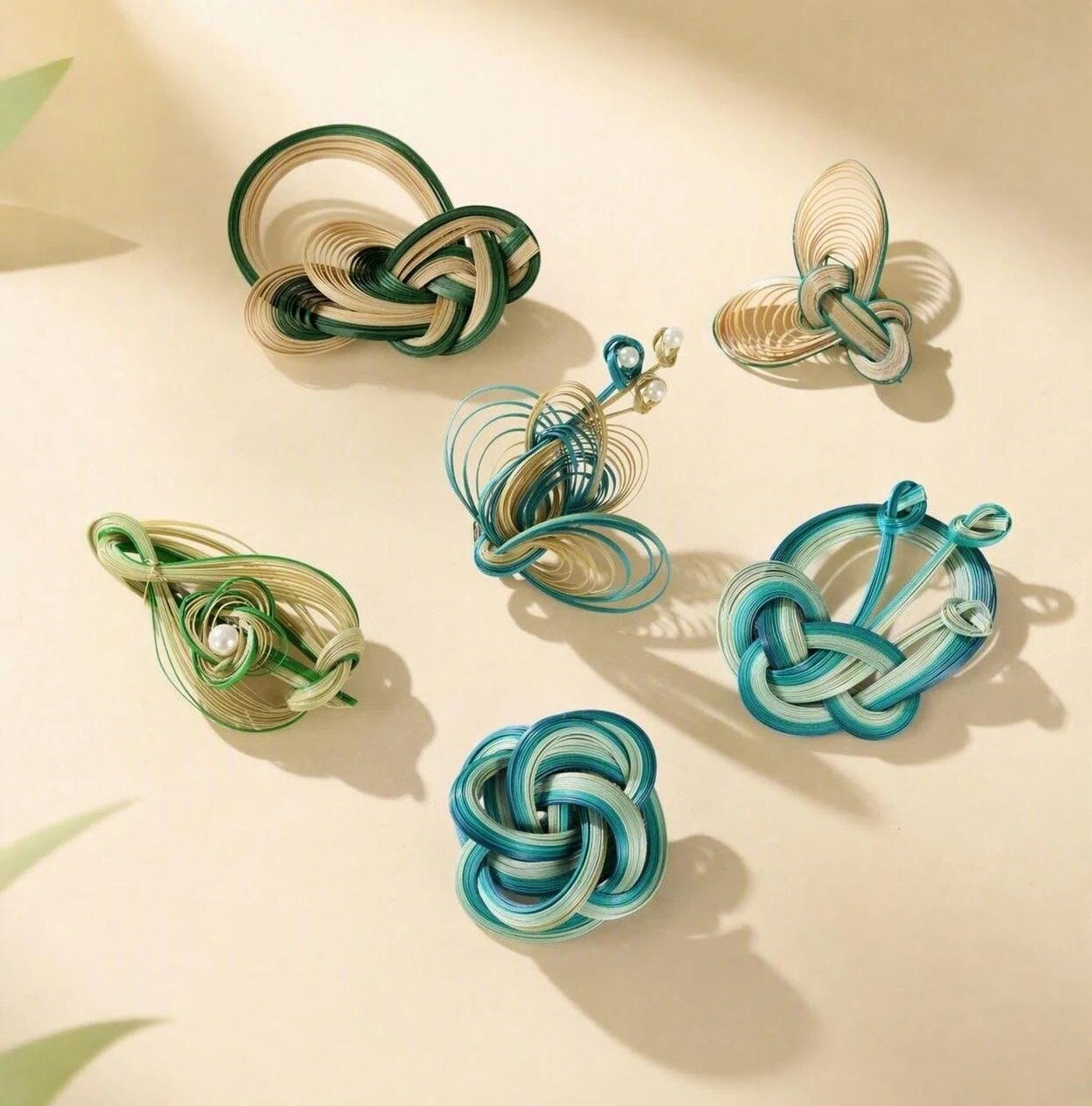 Botanical Brooch Collection | Handwoven Nature Inspired Plant & Floral Pins